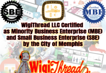 WigiThread LLC Certified as Minority Business Enterprise (MBE) and Small Business Enterprise (SBE) by the City of Memphis